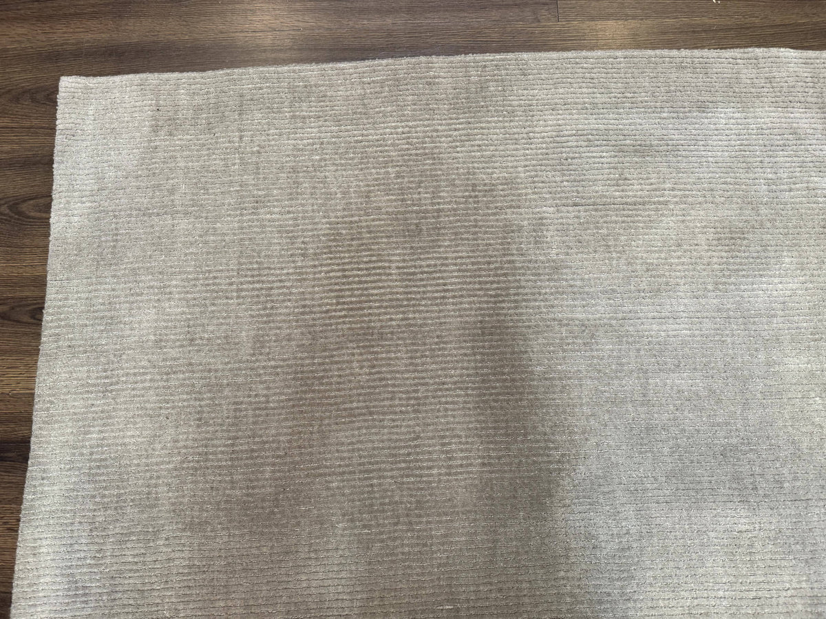 Tibetan Rug 8x10 Taupe Handmade Wool Modern Contemporary Carpet - Jewel Rugs, view 7