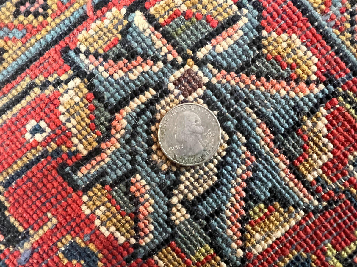 Persian Sarouk Rug 8x12, Wool Hand Knotted Antique Carpet, Floral Medallion, Cream Red, Traditional Oriental Rug - Jewel Rugs, view 11