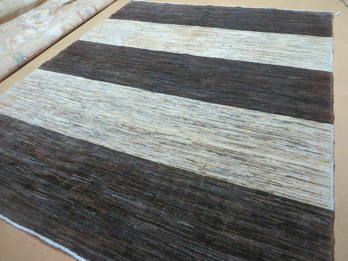 6' 6" X 8' Modern Tibetan Nepal Art Deco Chinese Hand Knotted Wool Rug Nice - Jewel Rugs, view 3