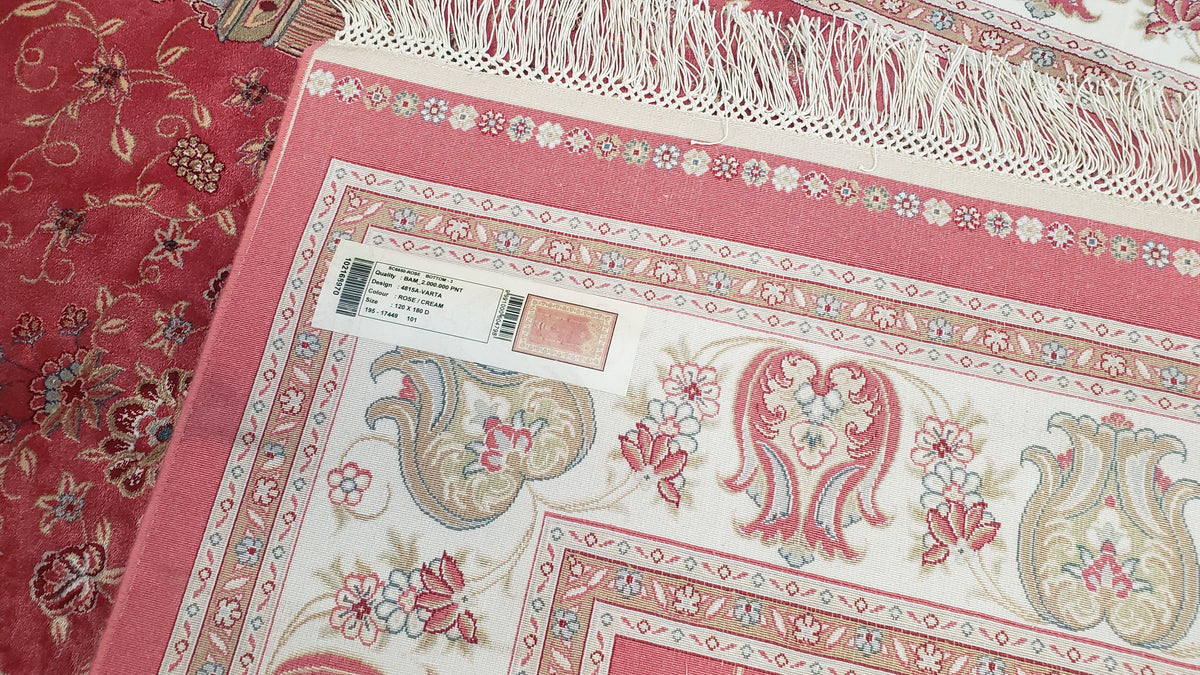 4 x 6 Silk Carpet Red, Traditional Oriental Rug 4x6, Flower Vase Columns, Turkish Rug New, High Quality, Bamboo Silk, Area Rug - Jewel Rugs, view 11