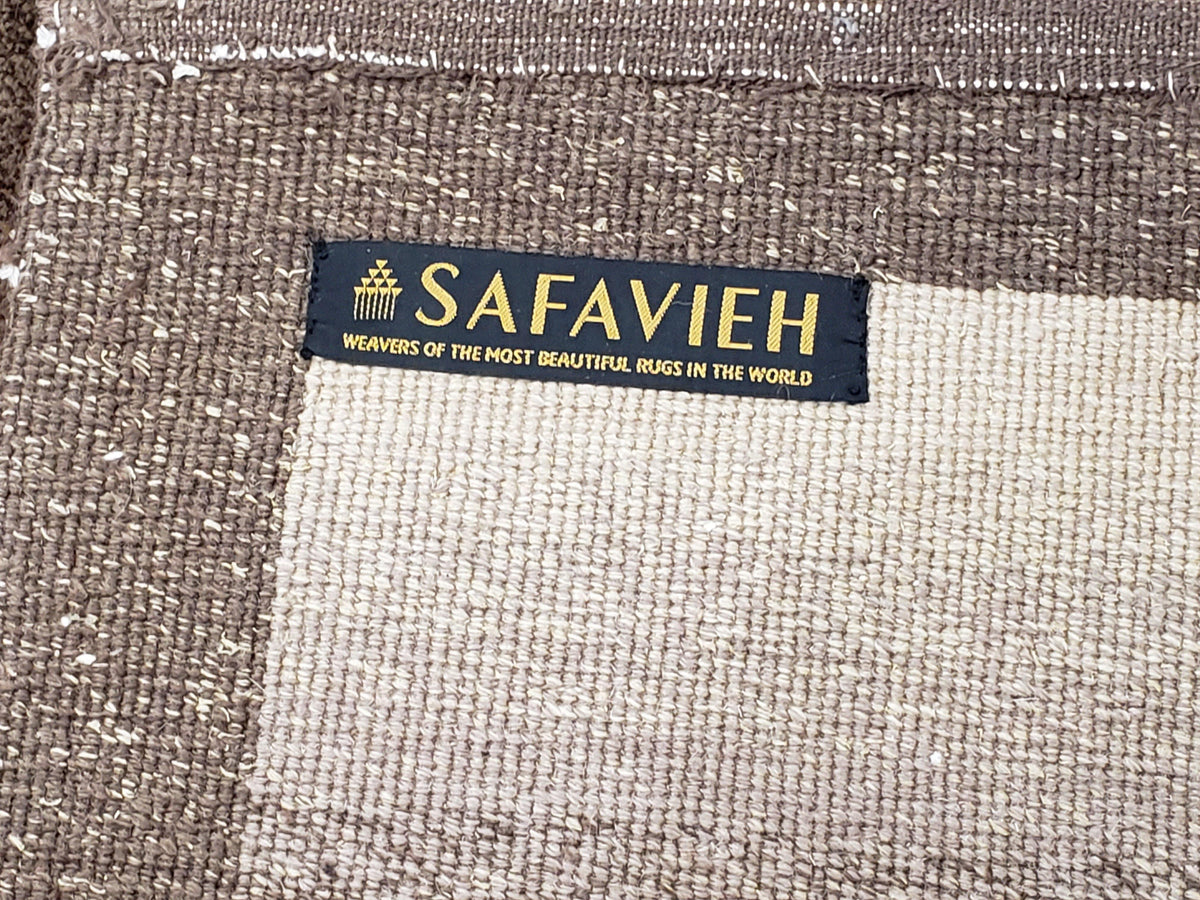 Vintage Safavieh Tibetan Indian Rug 6x9, Nepal Rug, Handmade, Striped Rug, Brown & Beige, 6x9 Oriental Carpet, Wool, Soft - Jewel Rugs, view 11
