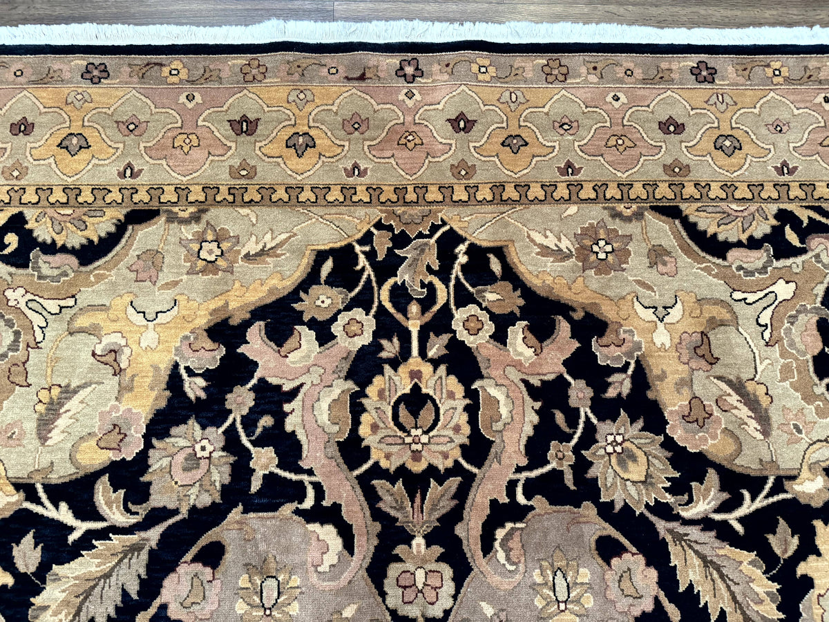 Handmade Wool Rug 8x10, Black & Dark Beige, Nourison, Traditional Rug - Jewel Rugs, view 4