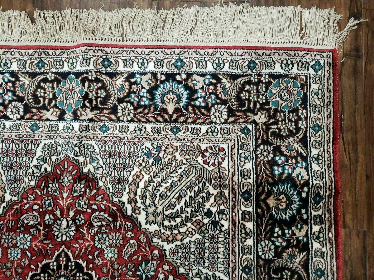 3' X 5' Vintage Fine Handmade India Oriental Kashmir Silk Rug 400 KPSI Wow - Jewel Rugs, view 7