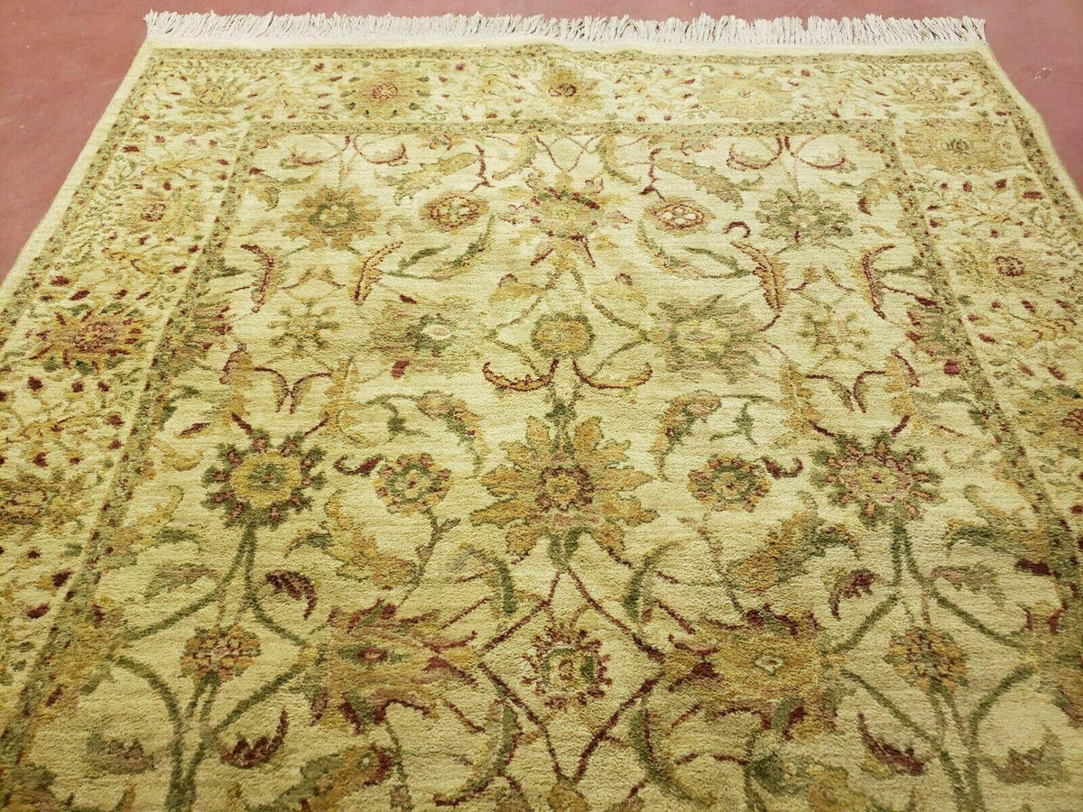 Belgium Power Loomed Rug 5x7, Vintage Oriental Wool Carpet, Beige - Jewel Rugs, view 11