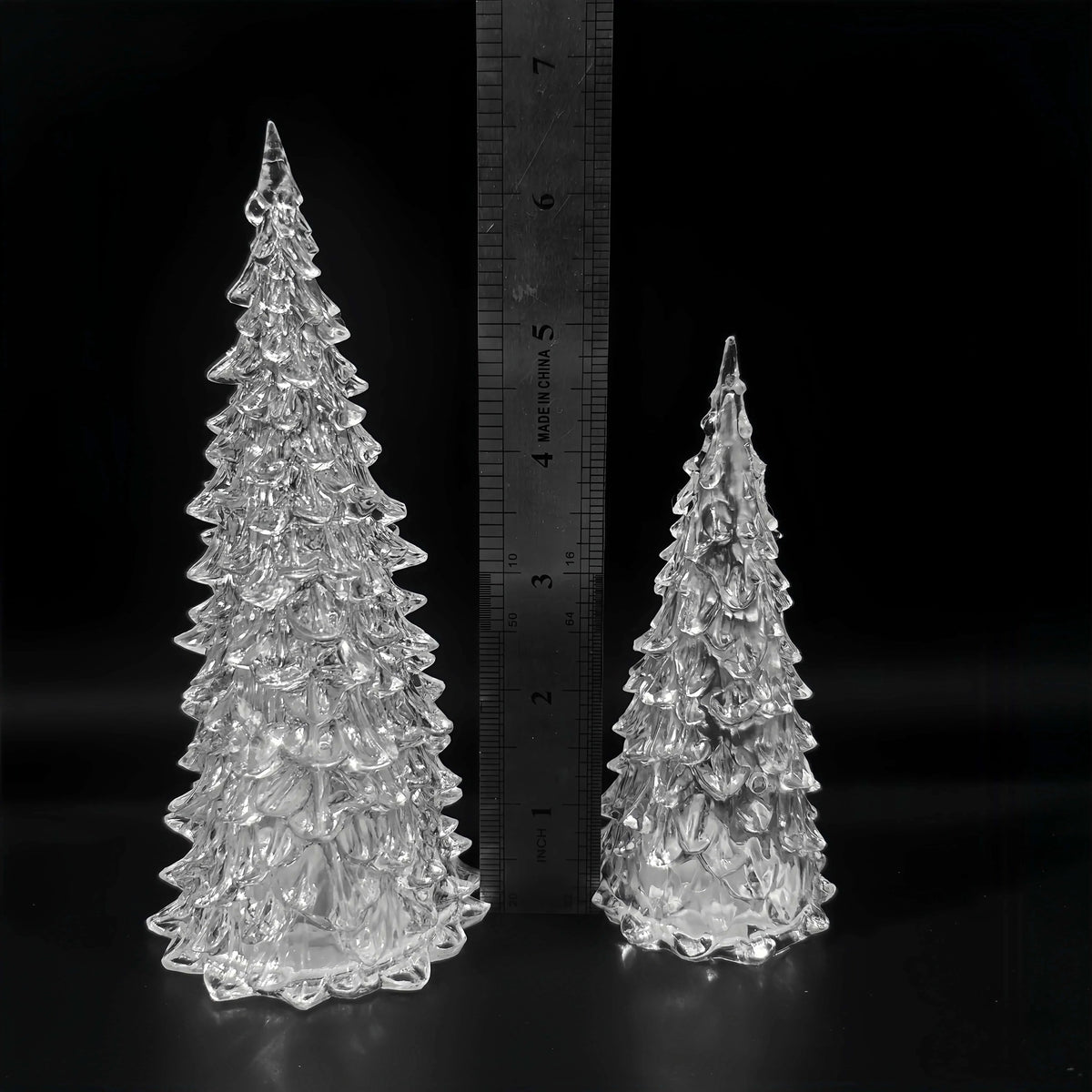 Acrylic Christmas Decor Set of 3 with String Lights