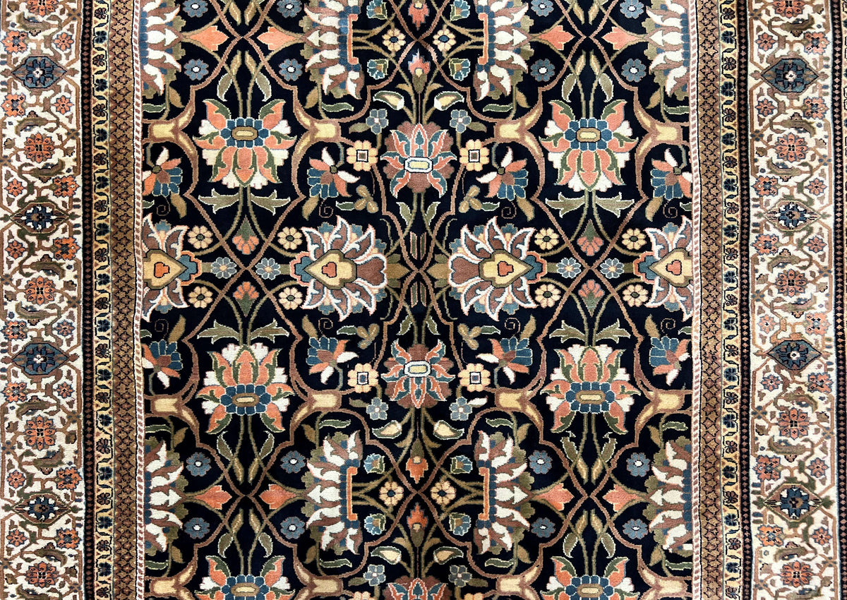 Indo Persian Bidjar Rug 6x10, Vintage Handmade Wool Carpet, Allover Pattern - Jewel Rugs, view 4