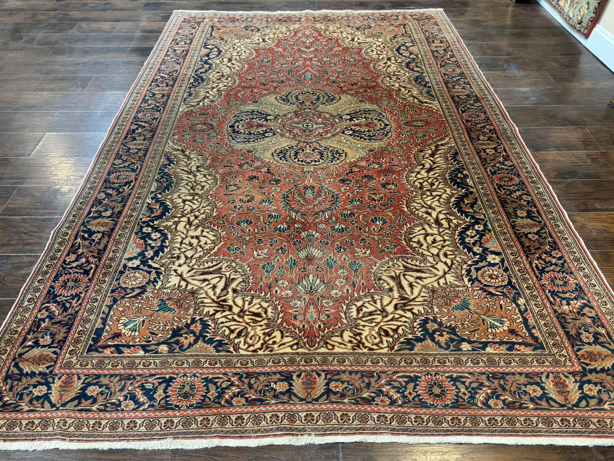 Turkish Kayseri Rug 6x10, Antique Turkish Carpet, Floral Medallion, Oriental Carpet, Red - Jewel Rugs, view 13
