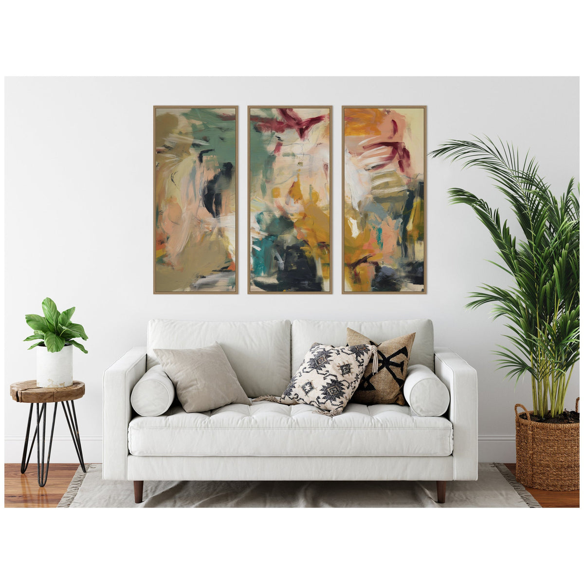 Painted Storm No. 2 Panel 3 Piece Framed Canvas Wall Art Set by Amy Lighthall