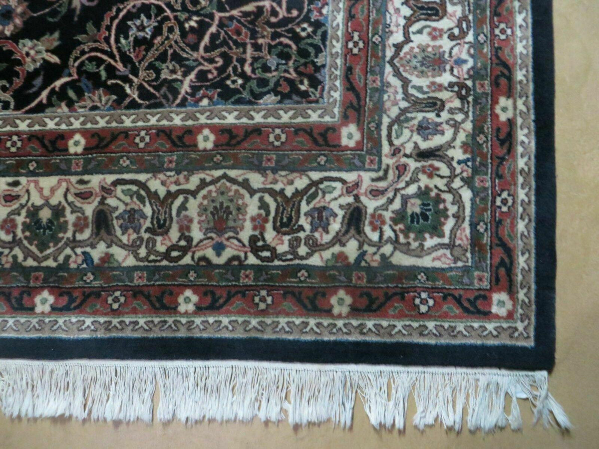 Indo Persian Rug 8x10, Wool Handmade Floral Carpet - Jewel Rugs, view 9