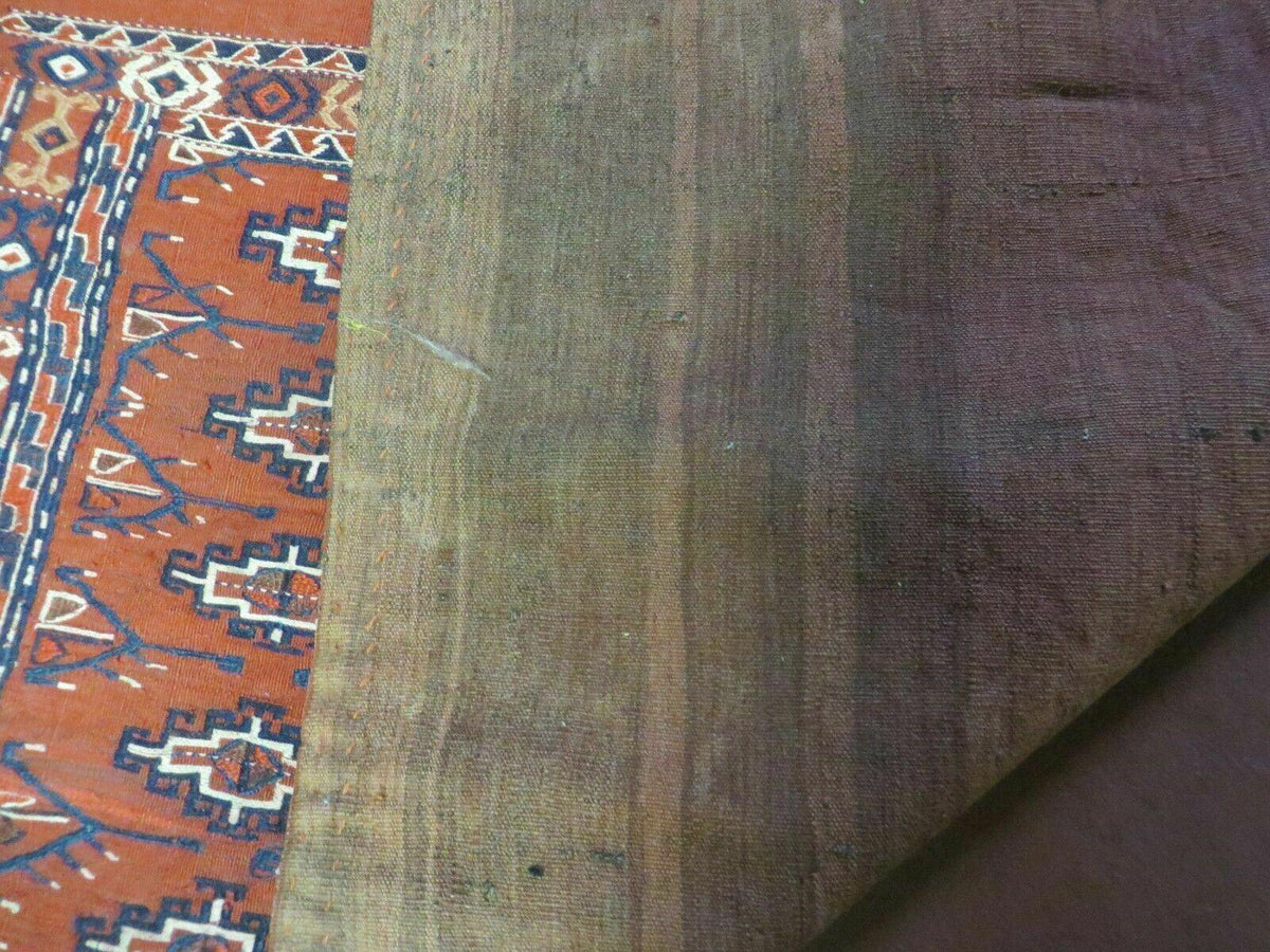 2'8" X 4' Antique Handmade Tribal Wool Rug Pillow Case Yamud Flat Weave Diamond - Jewel Rugs, view 9
