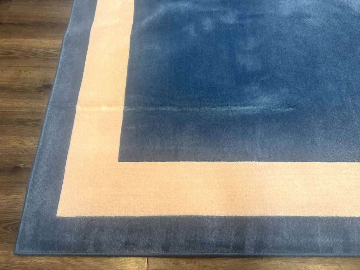 Blue and Cream Square Rug 10x10 ft, Large Square Carpet - Jewel Rugs, view 9
