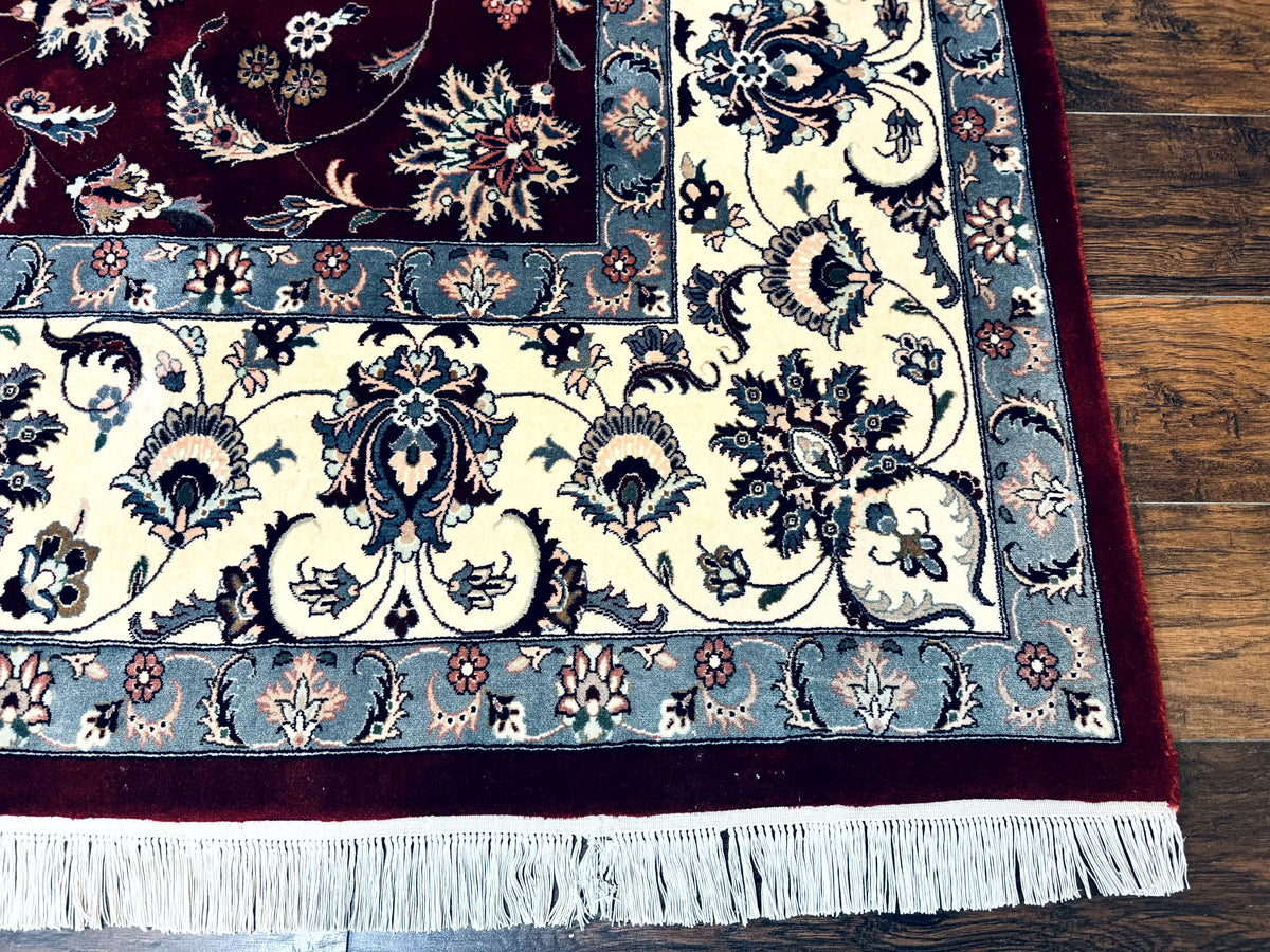 Pak Persian Rug 9x12, Maroon and Ivory, Wool Handmade Vintage - Jewel Rugs, view 10