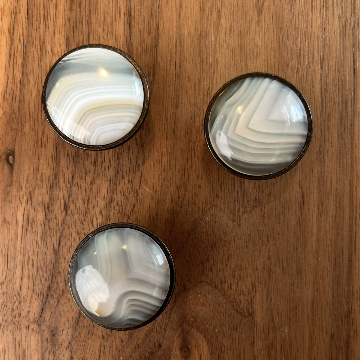 White & Grey Agate Cabinet Knob - Source by Studio Skara, view 5