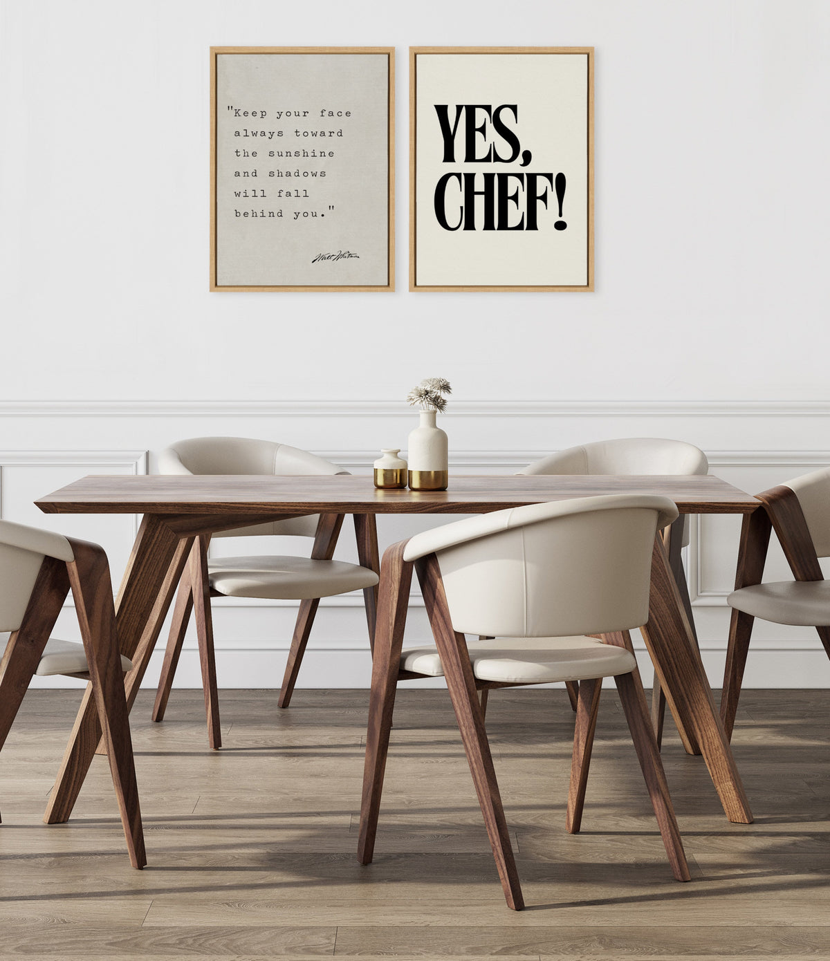 Sylvie Yes Chef Framed Canvas by Saint and Sailor Studios