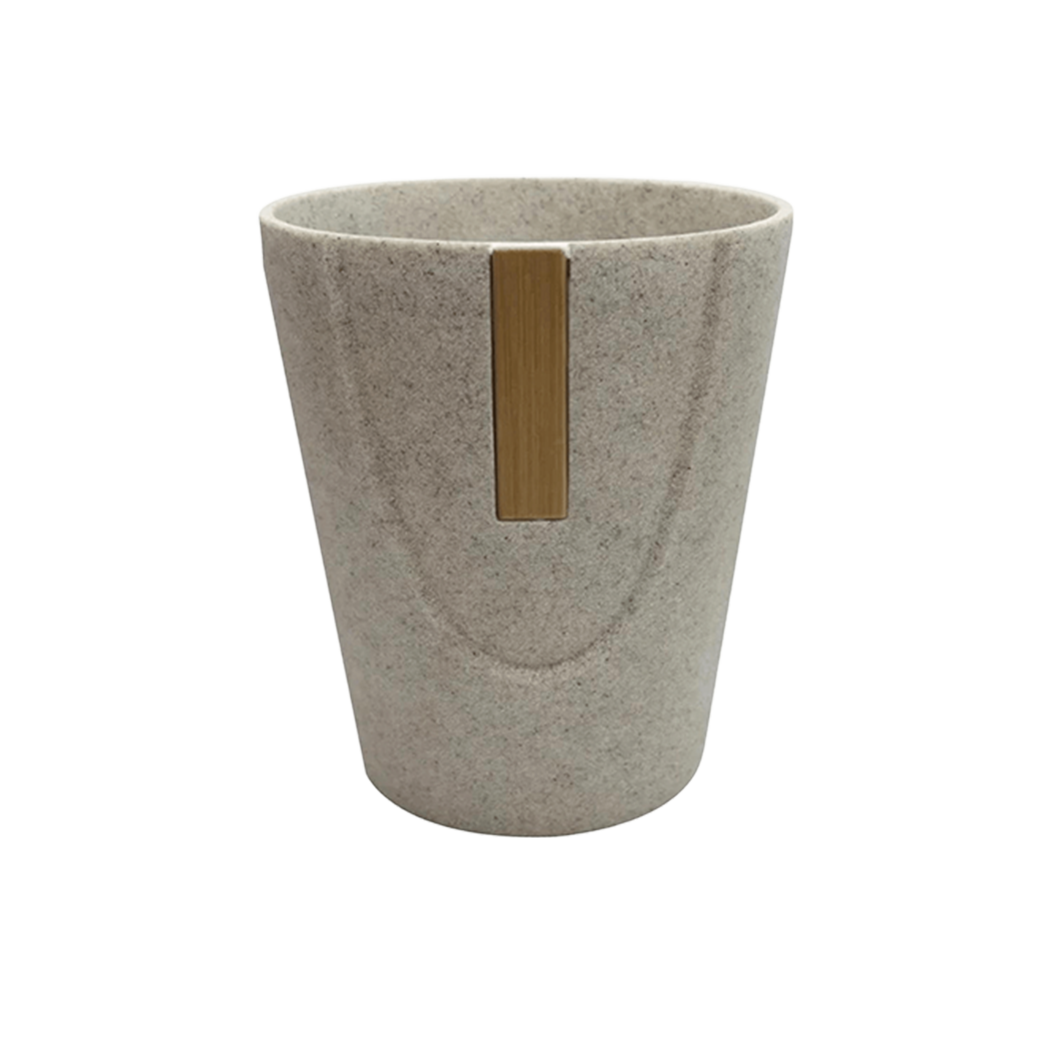 Aiden Resin and Wood Wastebasket - Source by Studio Skara