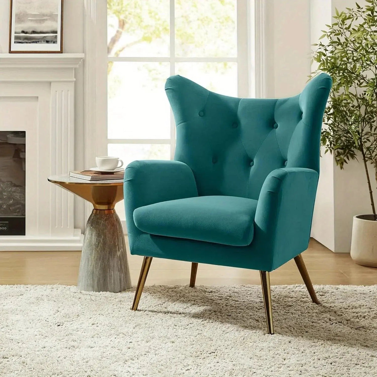 Arm Chair - Luxurious Velvet Blue — House of Avana, view 17 of 40