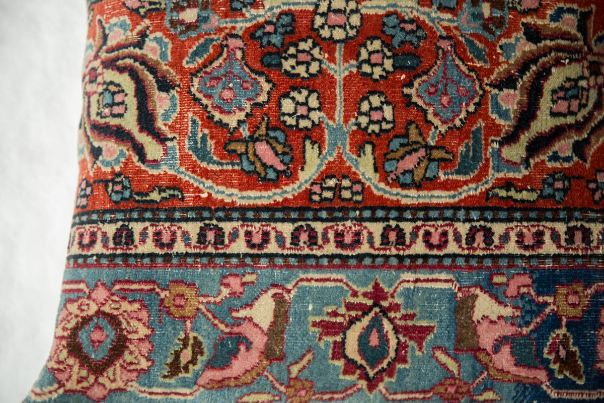 Vintage Meshed Rug Fragment Pillow