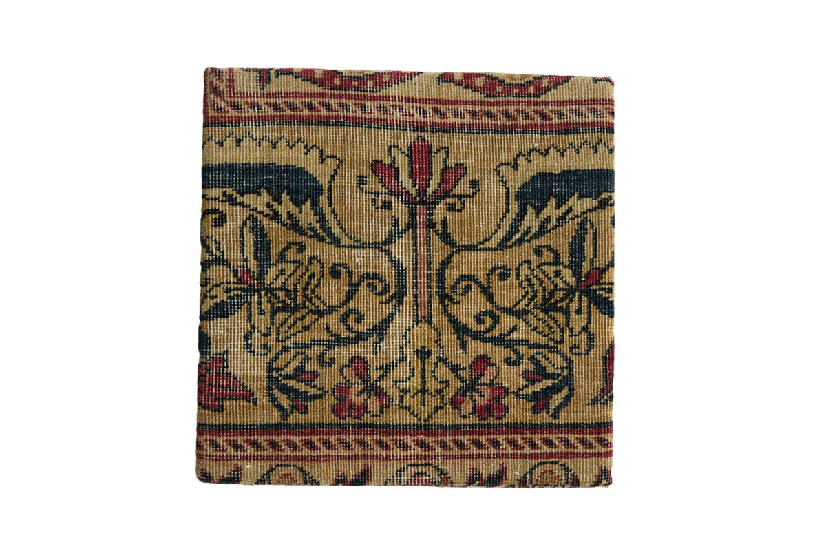 Decorative Cork Board Antique Kerman Rug Fragment Art
