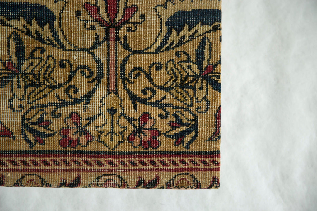 Decorative Cork Board Antique Kerman Rug Fragment Art
