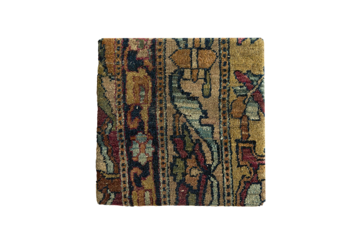 Decorative Cork Board Antique Kerman Rug Fragment Art