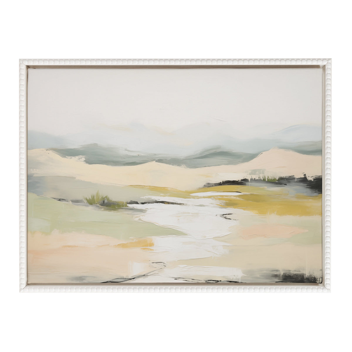 Sylvie Beaded Tranquil Landscape I Framed Canvas by Amy Lighthall