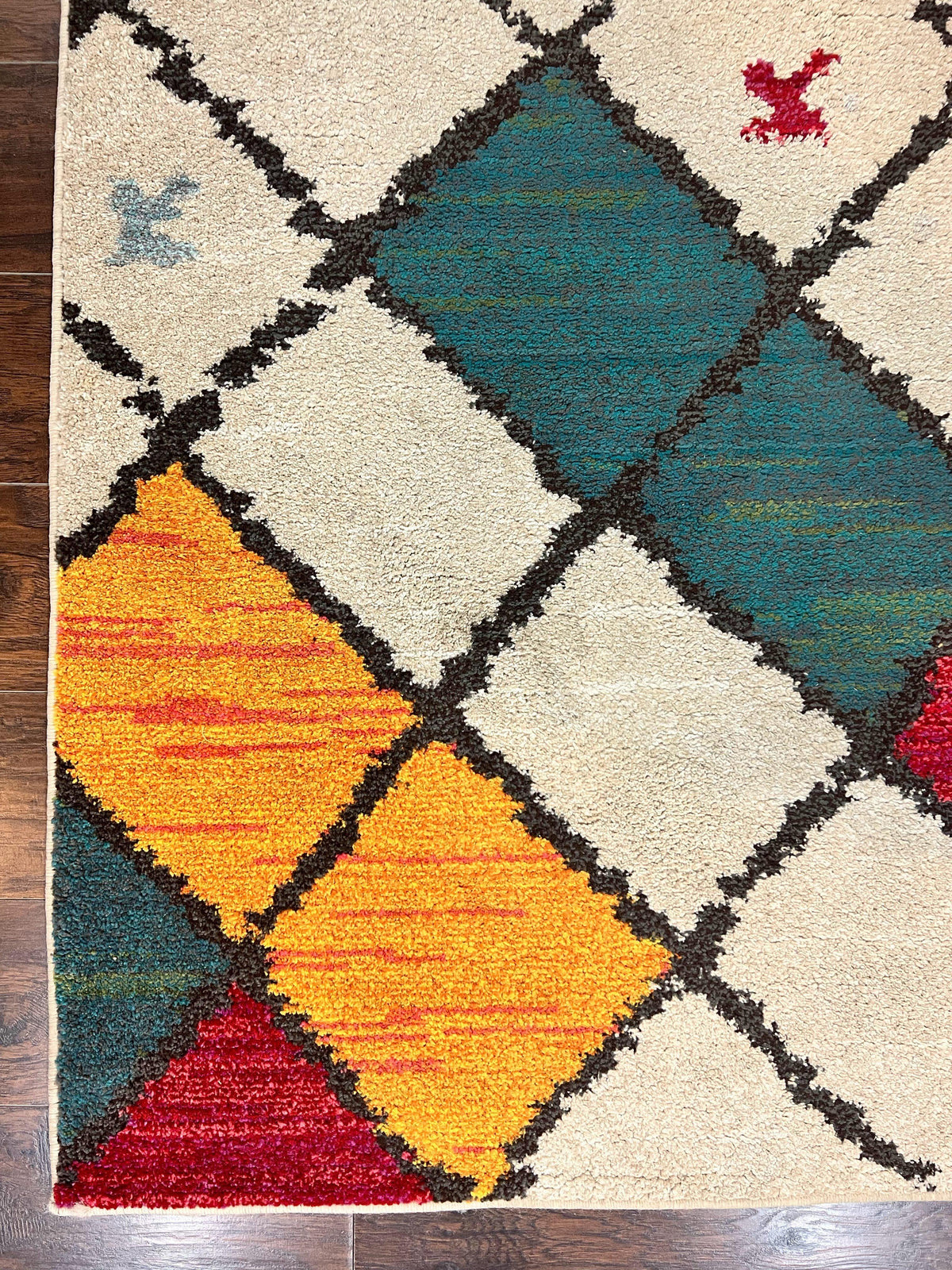 Panel Design Rug 5 x 7.6, Ivory/Beige & Multicolor - Jewel Rugs, view 9
