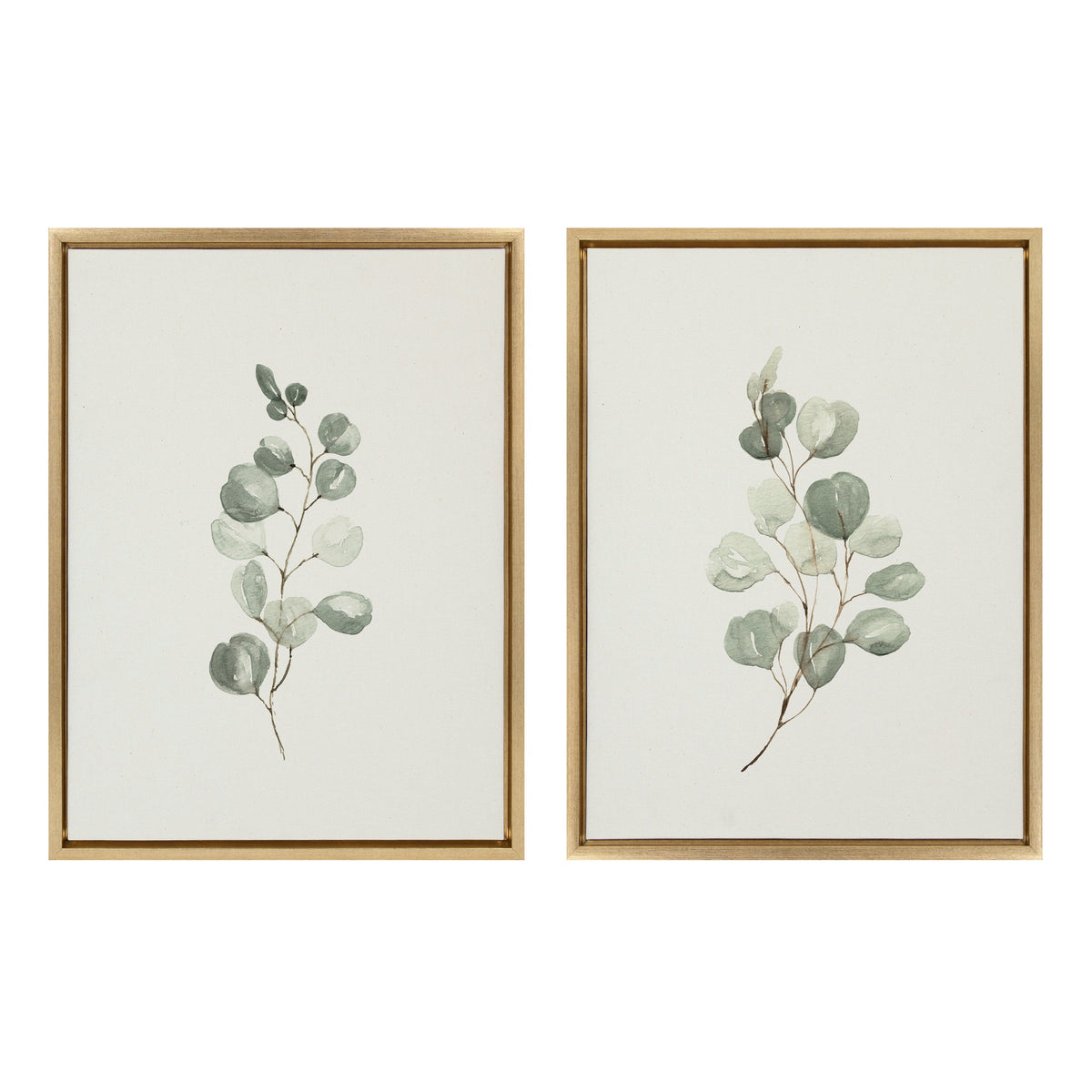 Sylvie Eucalyptus Framed Canvas Set by Maja Mitrovic of Makes My Day Happy