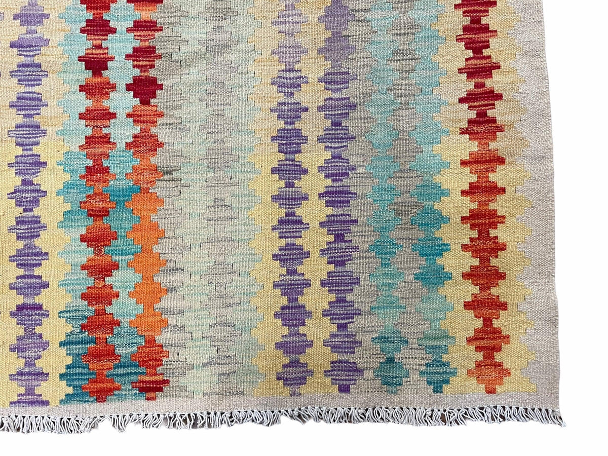 Colorful Kilim Rug 6x8 Multicolor Turkish Kilim Rug 6 x 8 Flat Weave Kilim Playful Anatolian Kilim Wool Kilim New Rug - Jewel Rugs, view 12