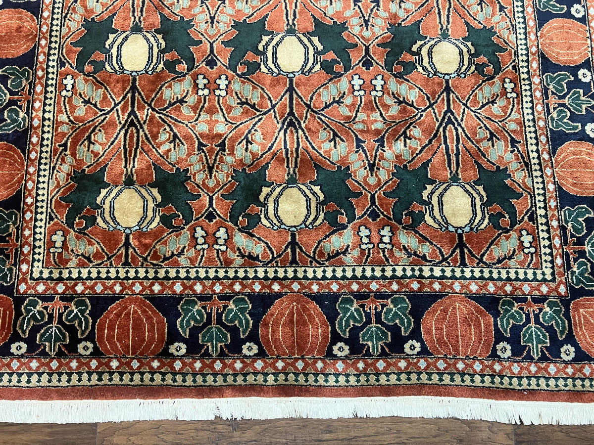 Indo Persian Bidjar Rug 8x10, Red and Black, Handmade Vintage Wool Carpet - Jewel Rugs, view 6