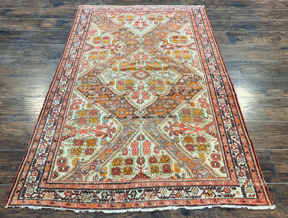 Wonderful Antique Persian Malayer Rug 4x6, Wool Hand Knotted Authentic Oriental Carpet, Very Fine - Jewel Rugs, view 2