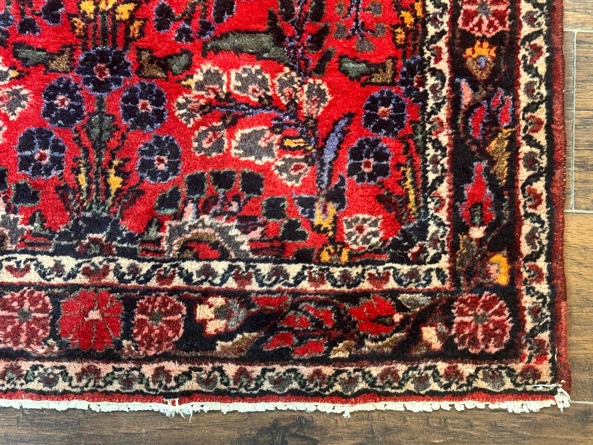 Persian Rug 3x5, Red Tribal Rug, Semi Antique, Wool Rug 3 x 5, Persian Hamadan Rug - Jewel Rugs, view 10