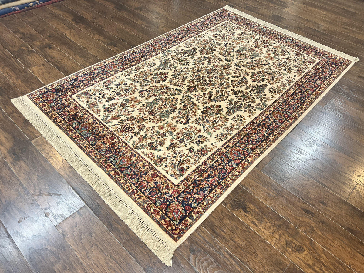 Karastan Rug 5.9 x 9, Ivory Sarouk #760, Wool Vintage Original Collection 700 Series - Jewel Rugs, view 3