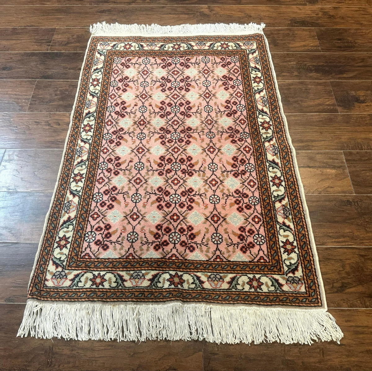 Turkish Sivas Rug 3x4, Pink, Handmade, Wool, Vintage - Jewel Rugs, view 2