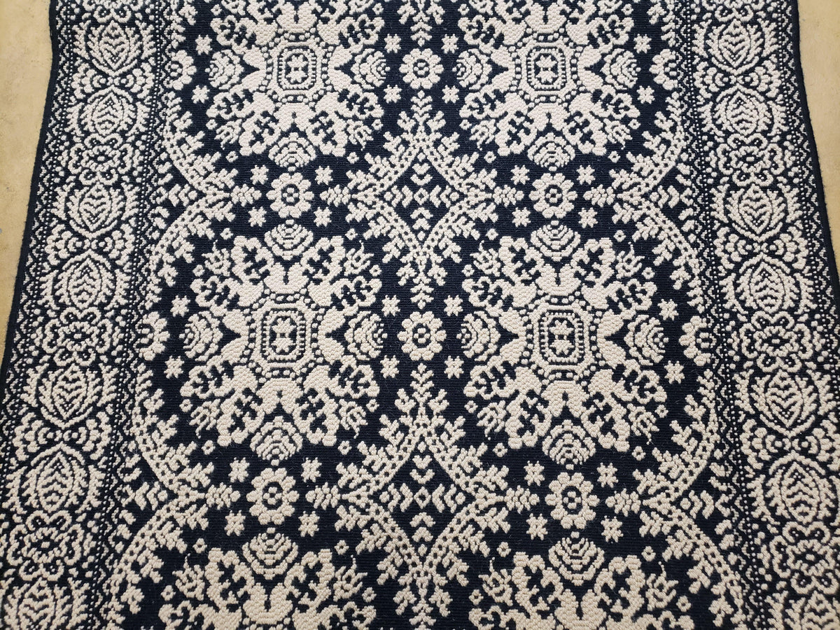 4x6 Power-Loomed Rug Dark Navy Blue & Ivory Oriental Carpet Nice - Jewel Rugs, view 4