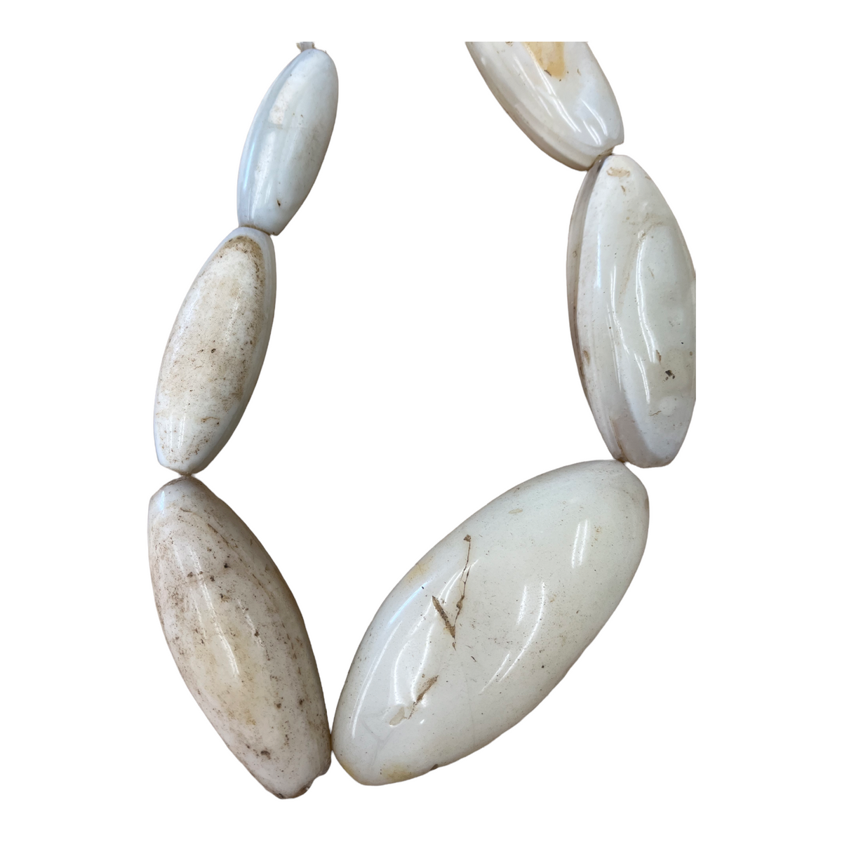 16" Long Large Natural Agate Strand Approx.0.7-2" diameter