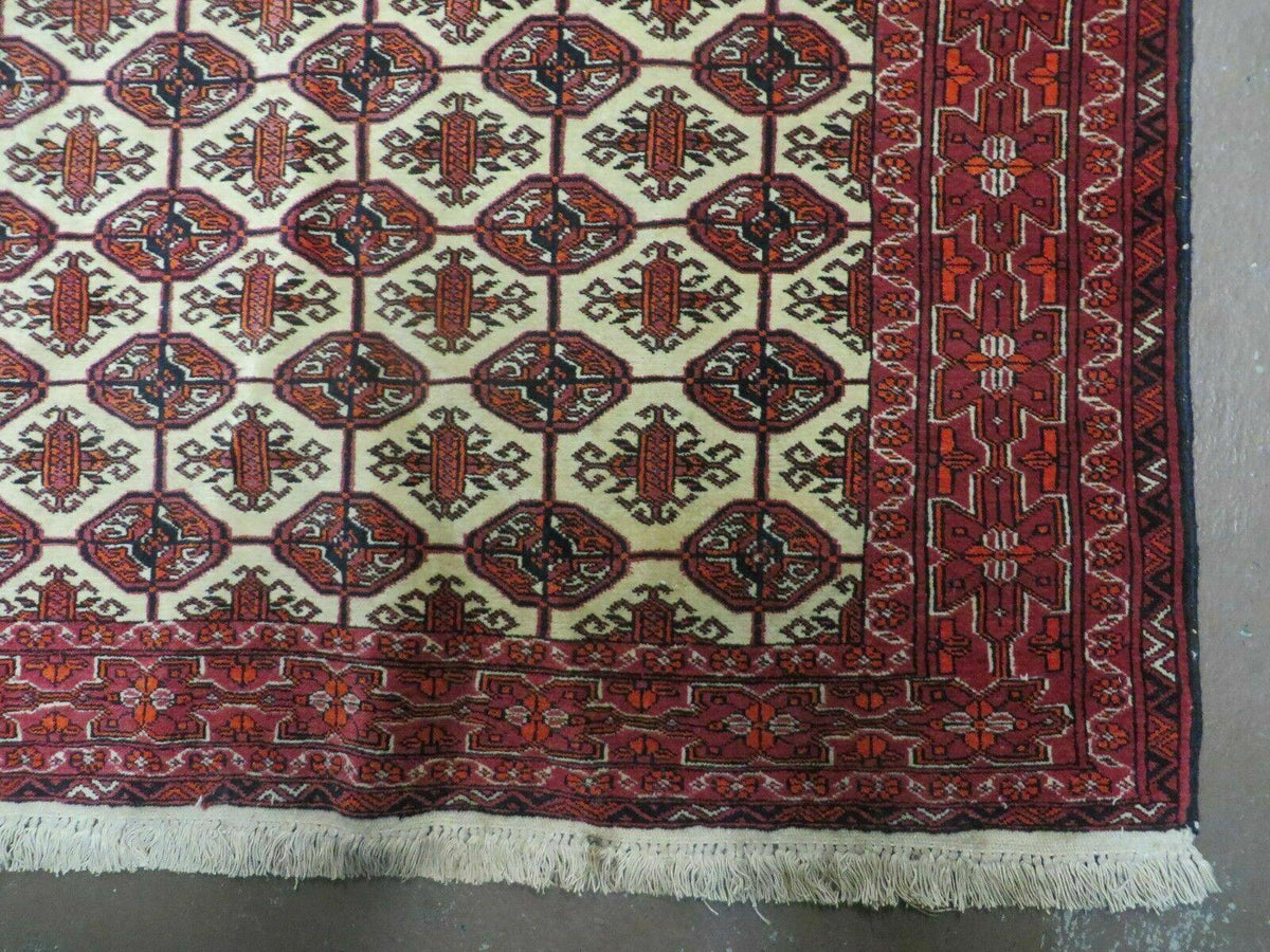 4' X 6' Handmade Finely Knotted Pakistan Turkoman Bokhara Wool Rug Nice - Jewel Rugs, view 10