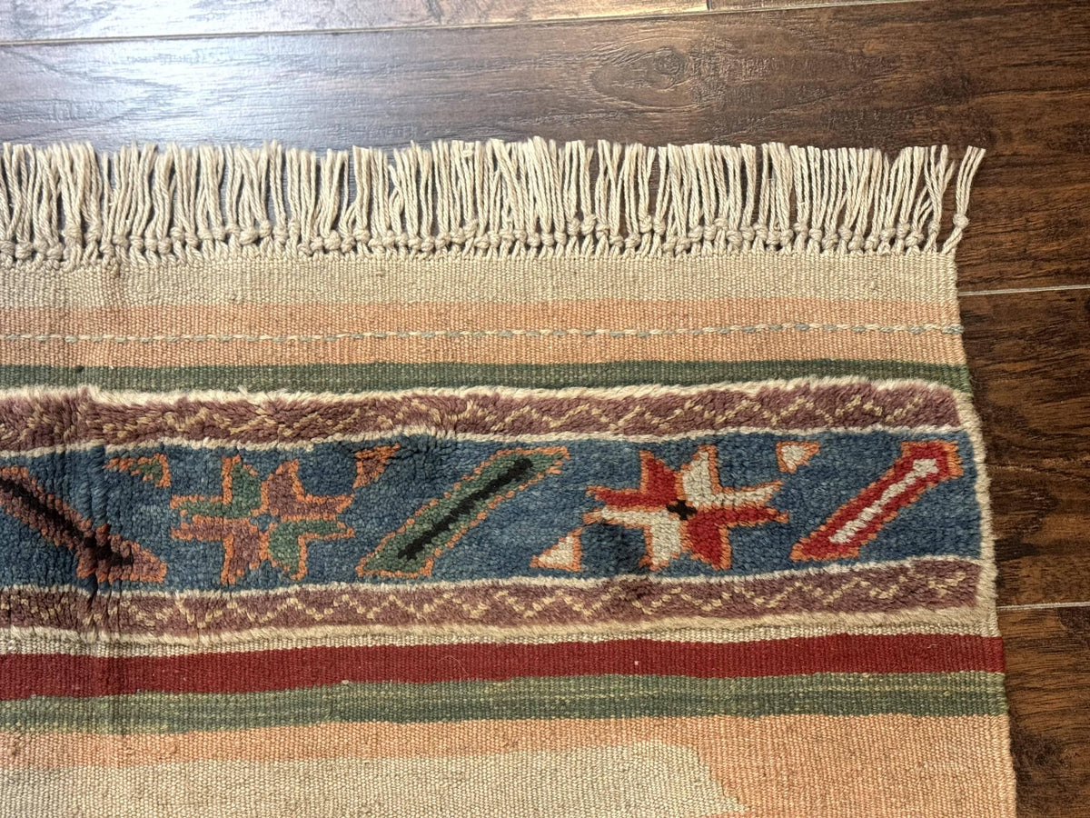 Turkish Kilim Rug 2.5 x 4.7, Flatweave Bohemian Blanket Rug, Wall Hanging Tapestry Rug - Jewel Rugs, view 8