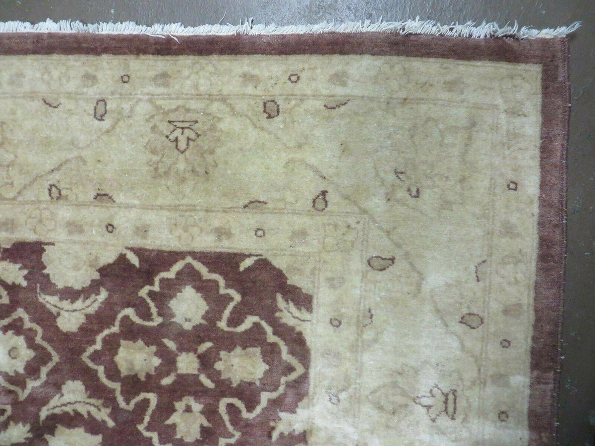 7' X 10' Vintage Fine Handmade Pakistan Peshawar Chobi Floral Wool Rug Vegy Dye - Jewel Rugs, view 8