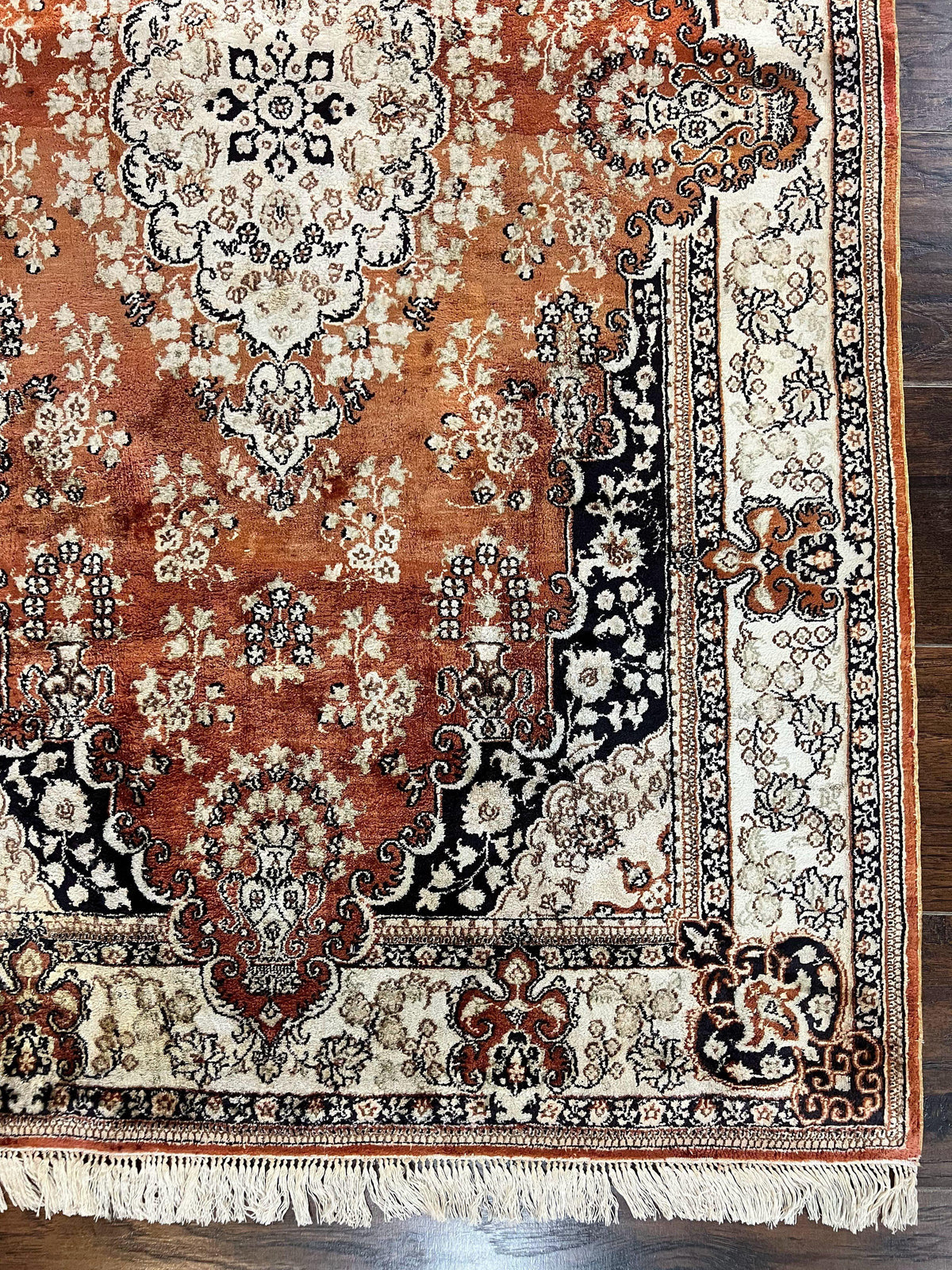 Turkish Silk Rug 3x5, Very Fine 400 KPSI, Floral Medallion, Hand Knotted - Jewel Rugs, view 10