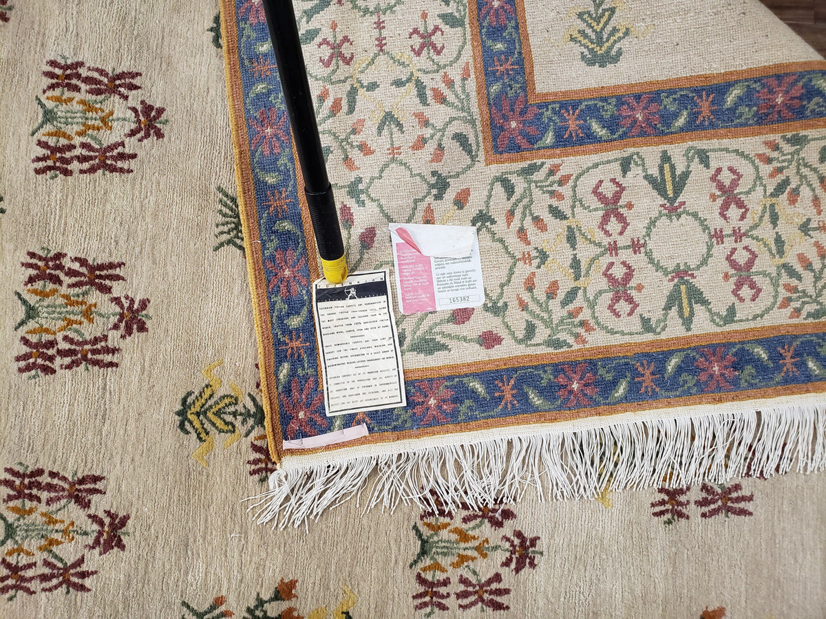 Tufenkian Rug 5.9 x 8.6, Tibetan Nepalese Rug, Hand Knotted, Soft Shiny Wool, Repeated Motifs, Contemporary Modern, Area Rug 6x9, Vintage - Jewel Rugs, view 12