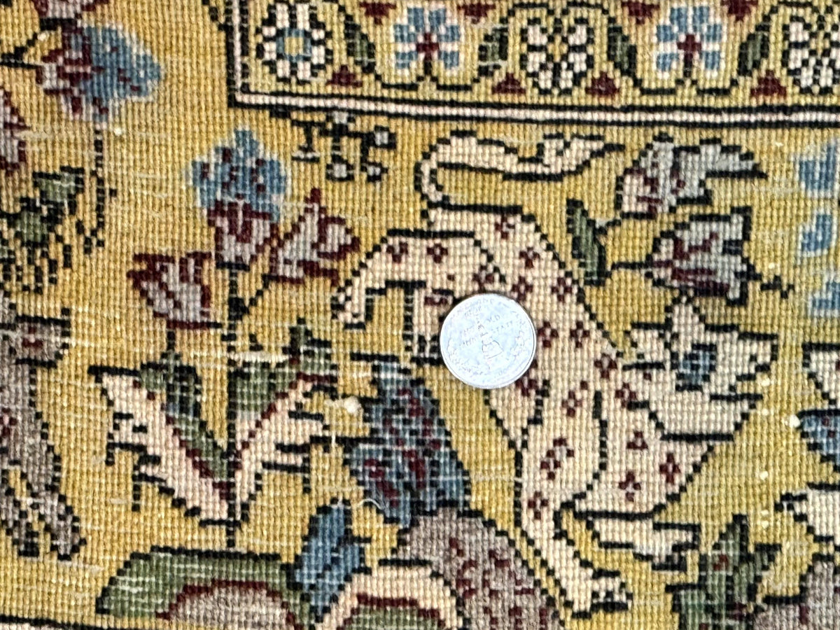 Persian Qum Tree of Life Rug 3.5 x 5.5, Animal Pictorials, Kork Wool with Silk Highlights - Jewel Rugs, view 11