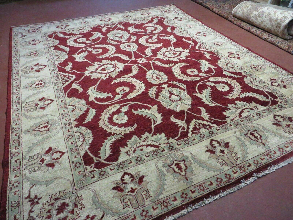 8' X 10' Vintage Fine Handmade Peshawar Agra Chobi Rug - Jewel Rugs, view 3