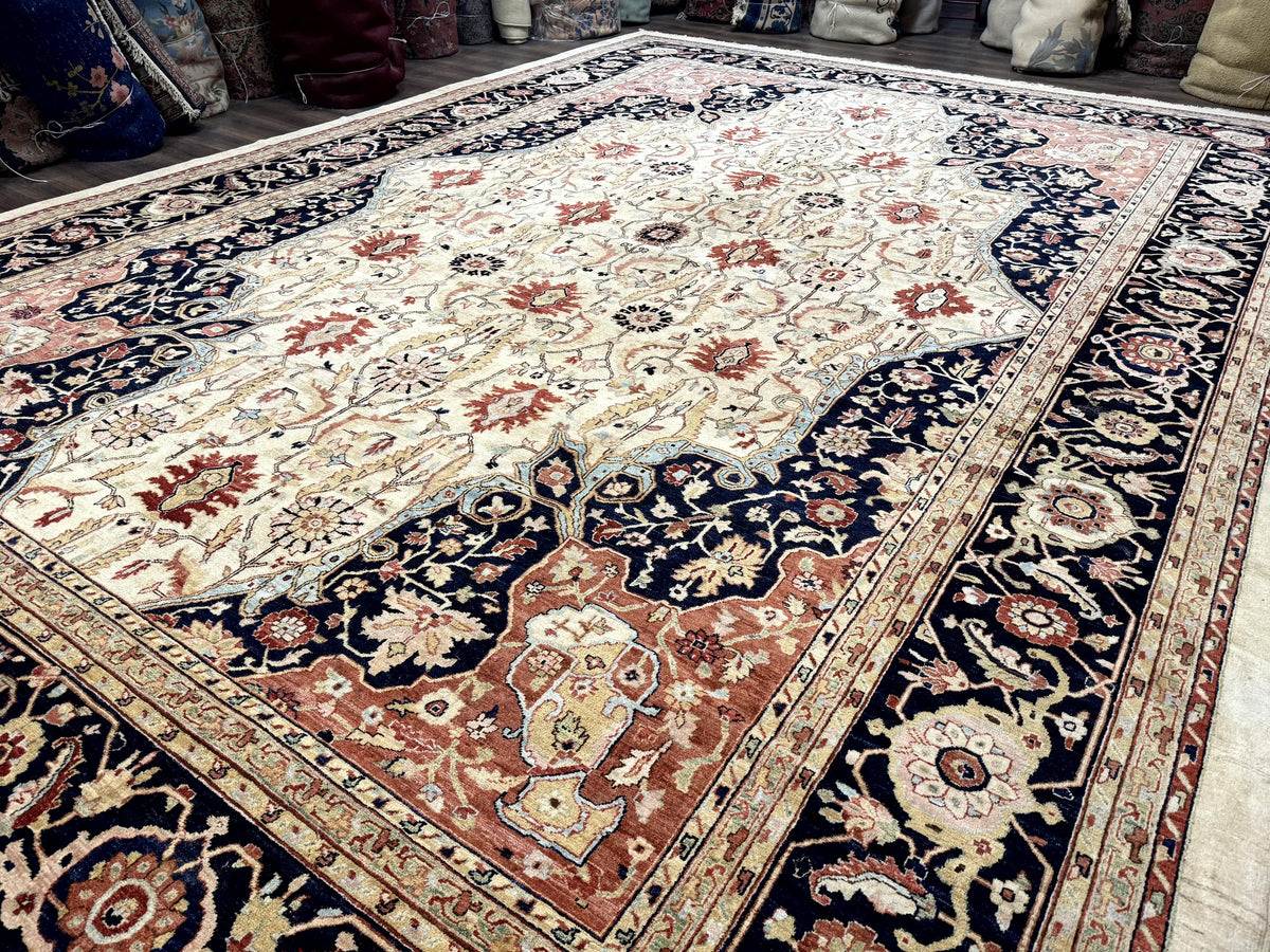 Large Palace Sized Rug 13x19, Stark Carpet, Traditional Wool Handmade Rug, Beige - Jewel Rugs, view 3
