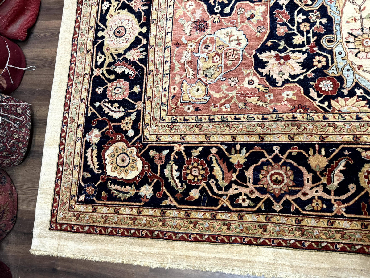 Large Palace Sized Rug 13x19, Stark Carpet, Traditional Wool Handmade Rug, Beige - Jewel Rugs, view 9
