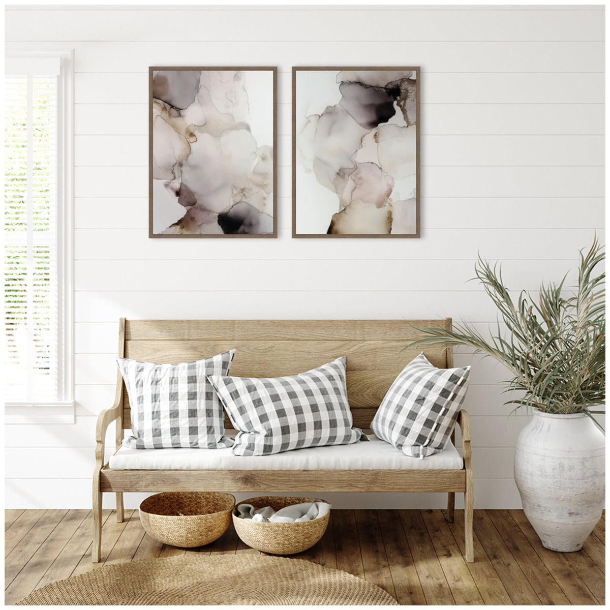 Smoke No. 1 & No. 2 2 Piece Framed Canvas Wall Art Set by Amy Lighthall