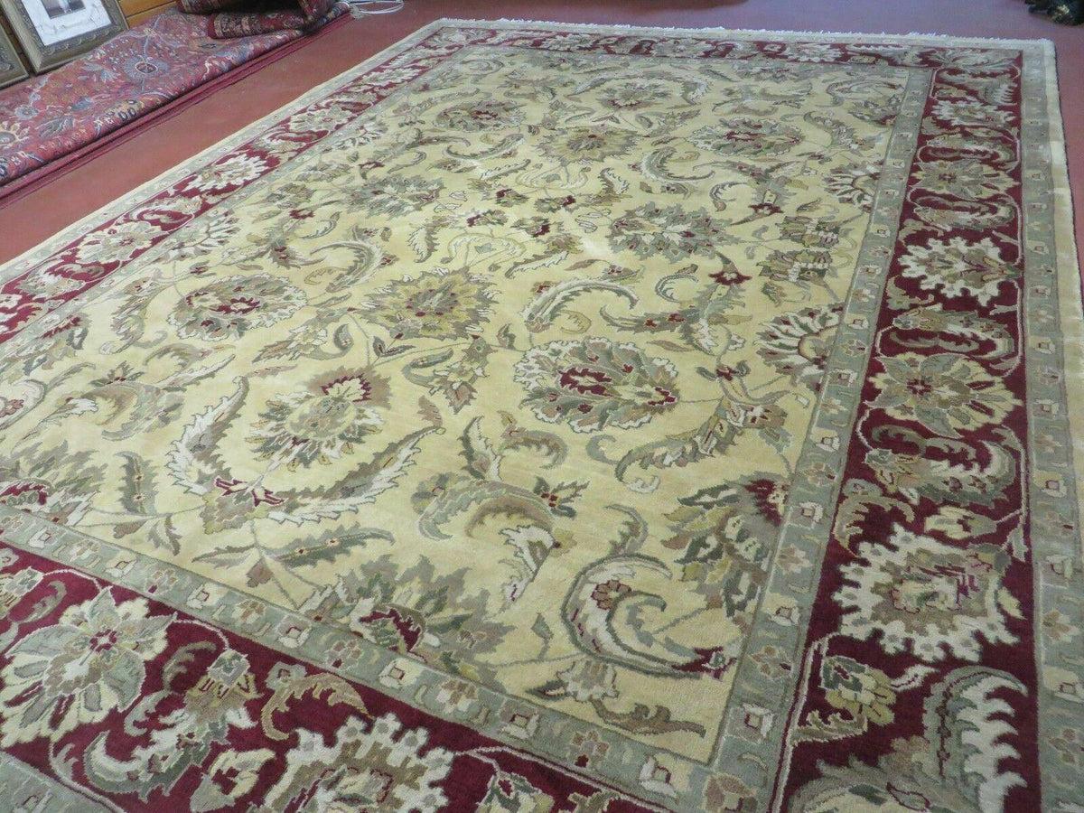 9' X 12' Vintage Handmade India Oriental Jaipur Quality Tea Wash Hand Knotted - Jewel Rugs, view 3