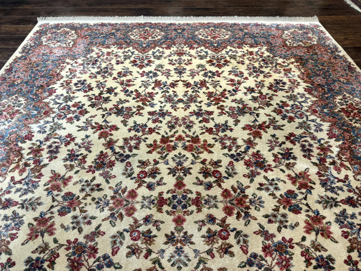 Karastan Rug 8.8 x 12 Ivory Kirman #788, Original 700 Series, Wool Karastan Carpet, Karastan Area Rug, Vintage Karastan, Living Room Rug - Jewel Rugs, view 4