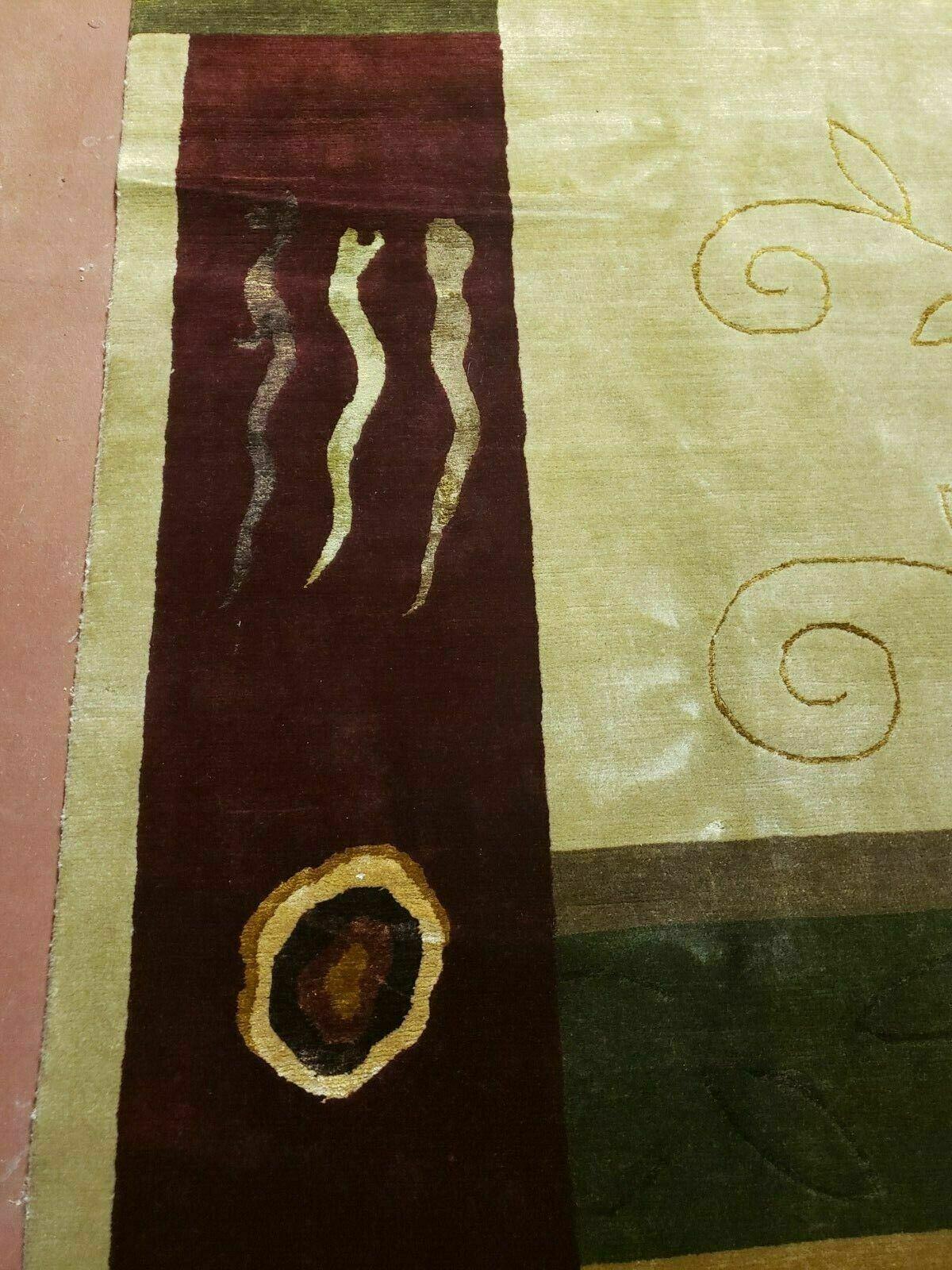 6' X 9' Modern Handmade Tibetan Nepal Wool & Silk Rug Decorative Abstract Gold - Jewel Rugs, view 12