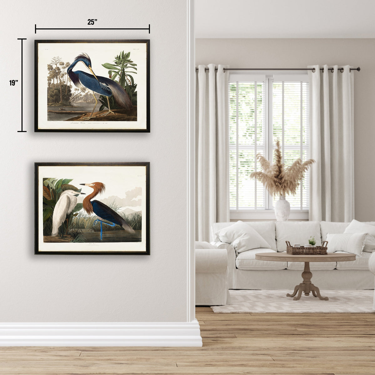 Blue Heron in Black and Copper Frame - Antique Curiosities, view 2
