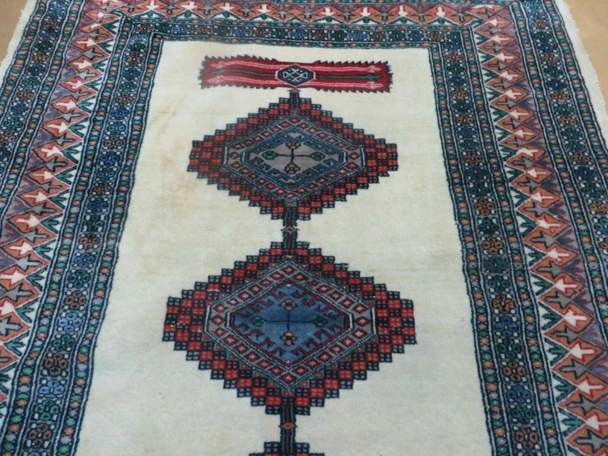 4' X 6' Vintage Handmade Bokhara Turkoman Pakistan Wool Rug Carpet Nice - Jewel Rugs, view 4